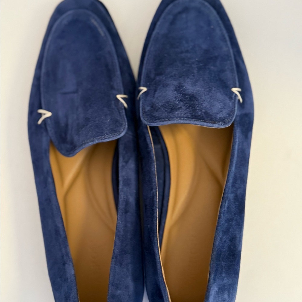 AEROSOLES Neo Navy Leather Slip On Loafers Women’s 7.5 - Picture 3 of 5